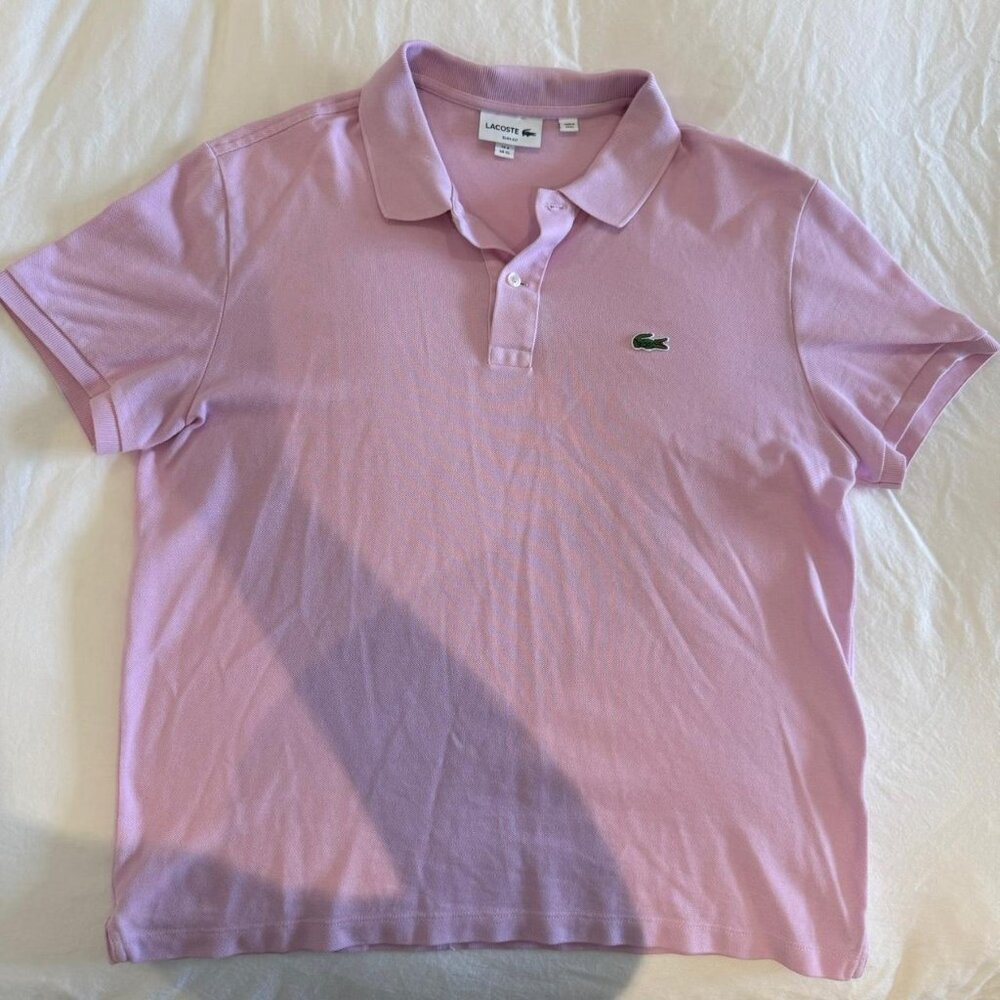 Pink Lacoste polo shirt XL
